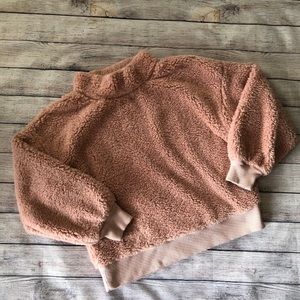 Gap Sherpa Mockneck Sweater Jacket Size M